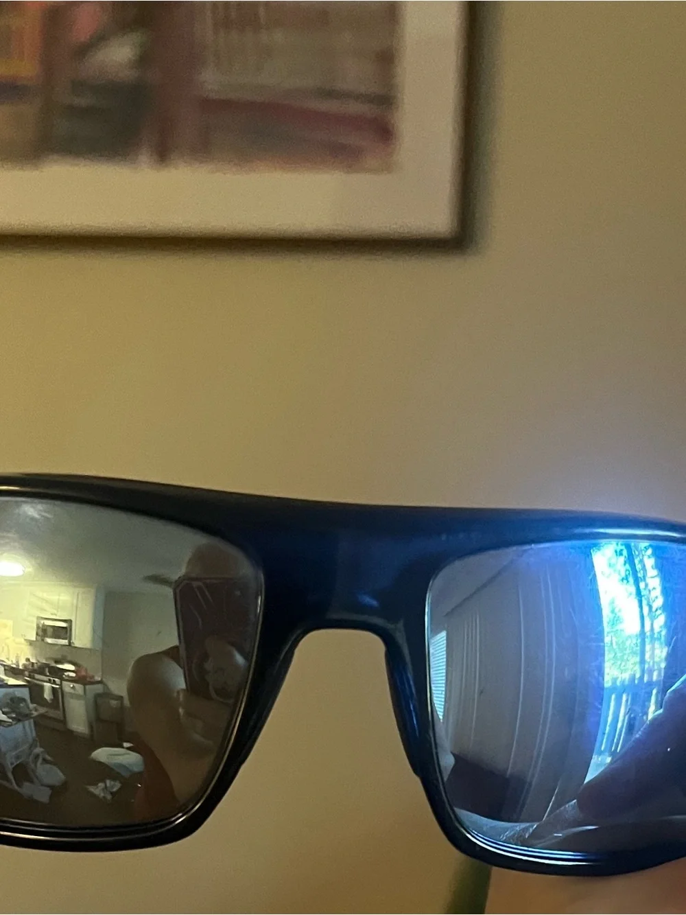 Revo Blue Polarized Blue mirrored blue lens sunglasses for men or women.
